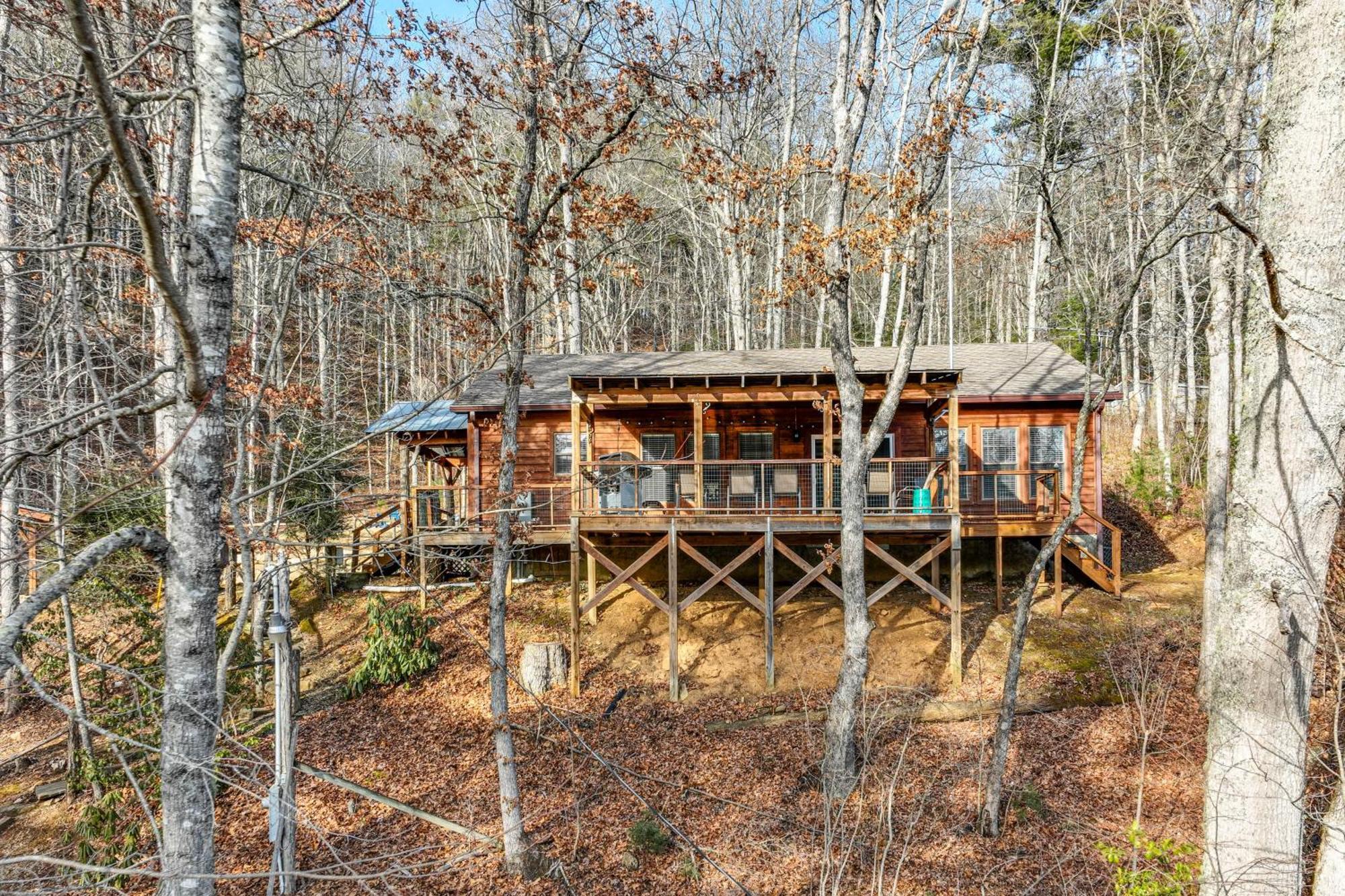 Lakeside Cashiers Cabin With Private Boat Dock! Cullowhee Kültér fotó